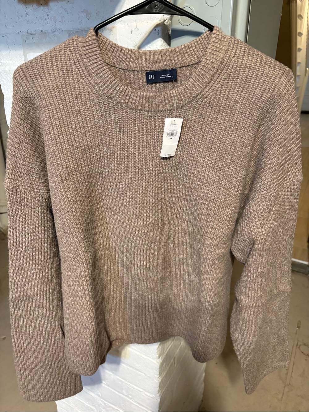 GAP Cozy Ribbed Crewneck Sweater and matching pants - Taupe